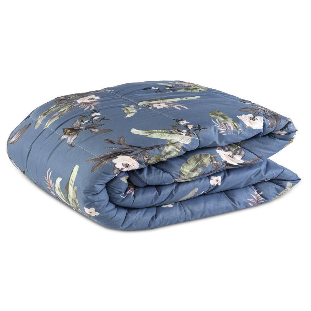 Edredom Casal Dupla Face 100% Poliéster Havan Casa - Jade Azul