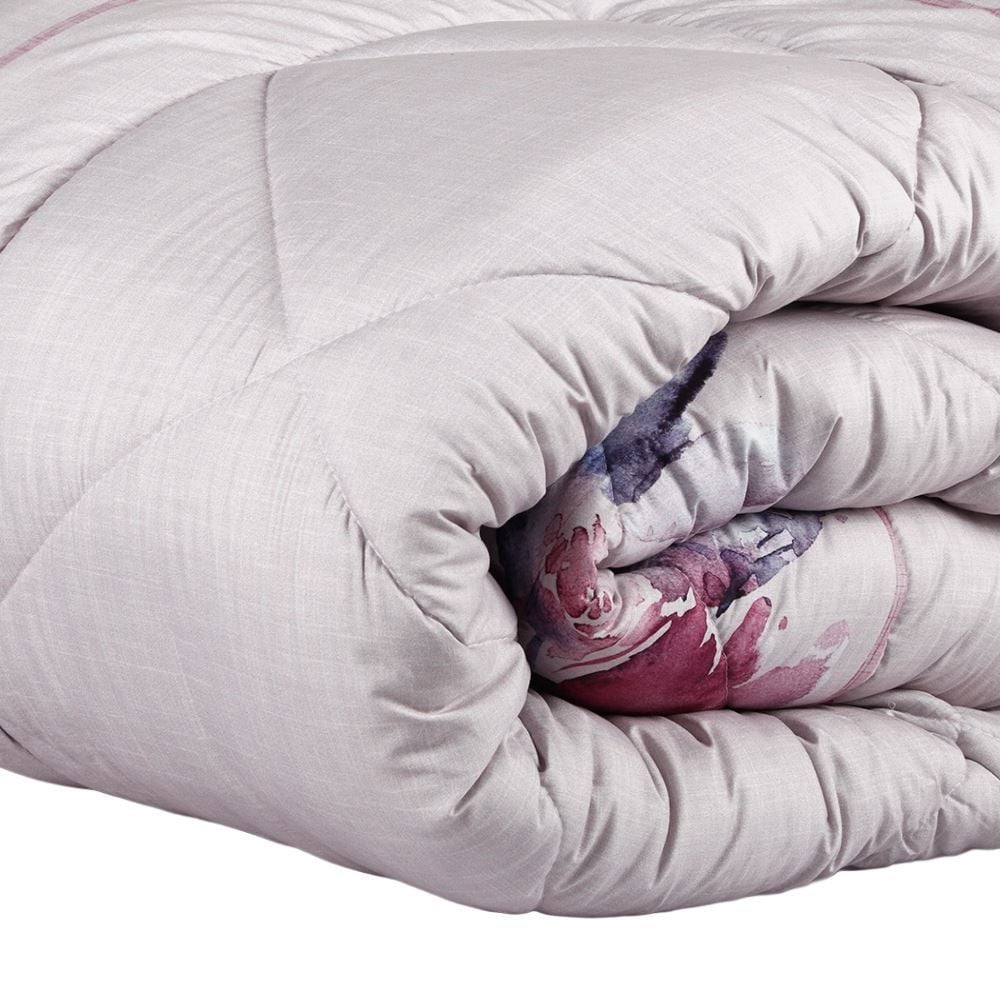 Edredom Casal Dupla Face Plush Versátile Havan Casa - Cecília Floral Rosa