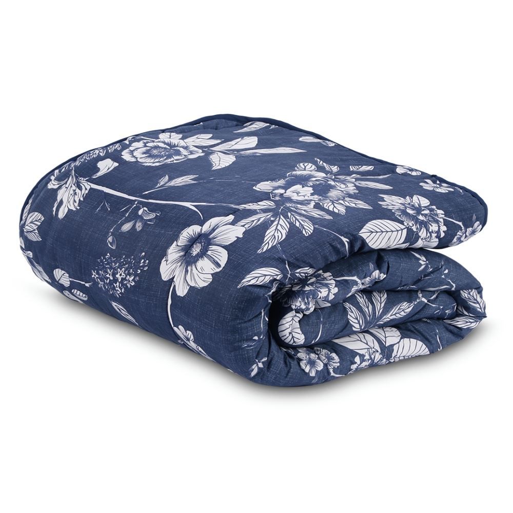 Edredom Casal Estampado Bellagio Havan Casa - Cecilia Floral Azul