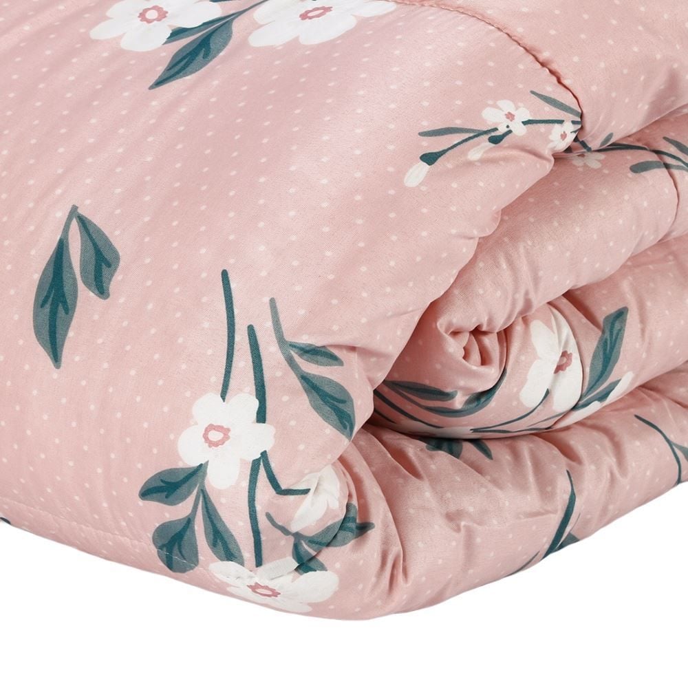 Edredom Casal Estampado Bellagio Havan Casa - Luna Floral Rosa