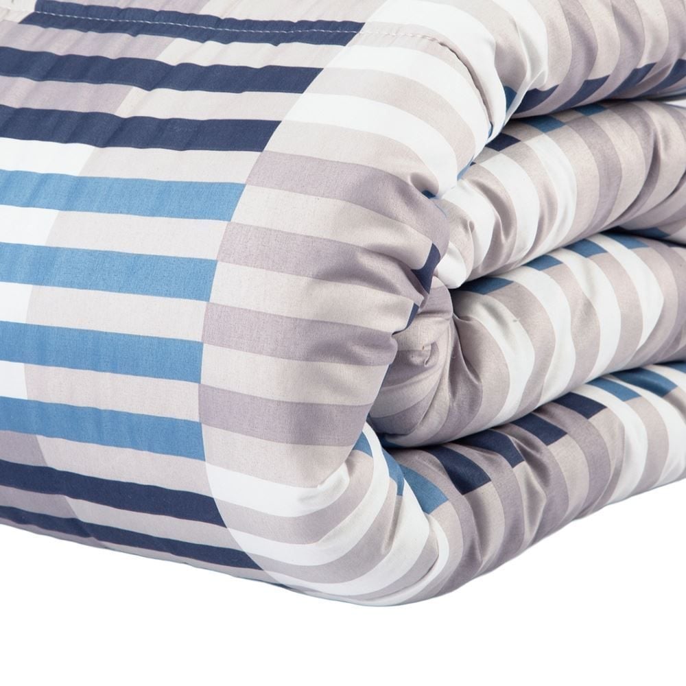Edredom Casal Estampado Bellagio Havan Casa - Ravi Geo Azul