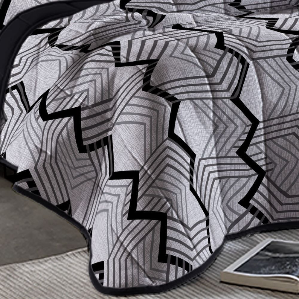 Edredom Casal Malha 100% Algodão Montreal Havan Casa - Carbon Preto