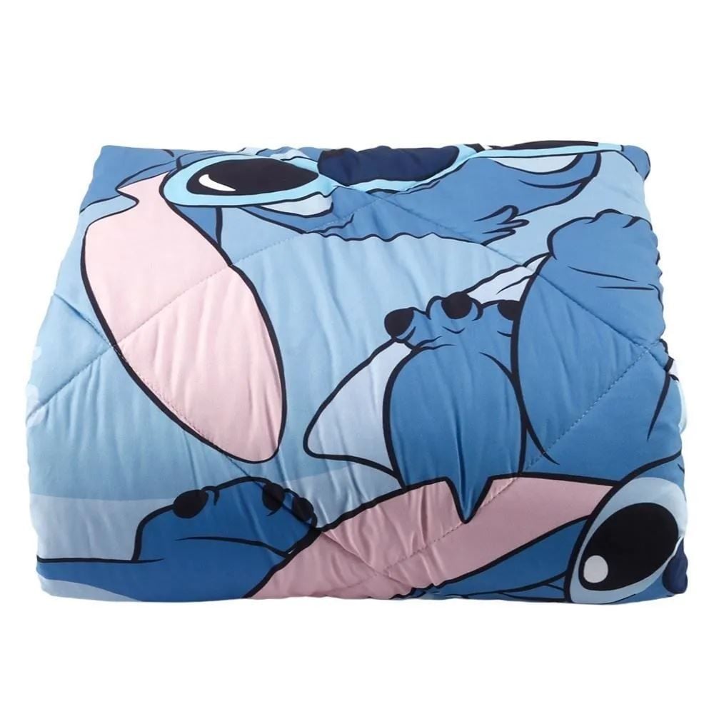 Edredom Casal Microfibra Disney Hedrons - Stitch Ice Cream