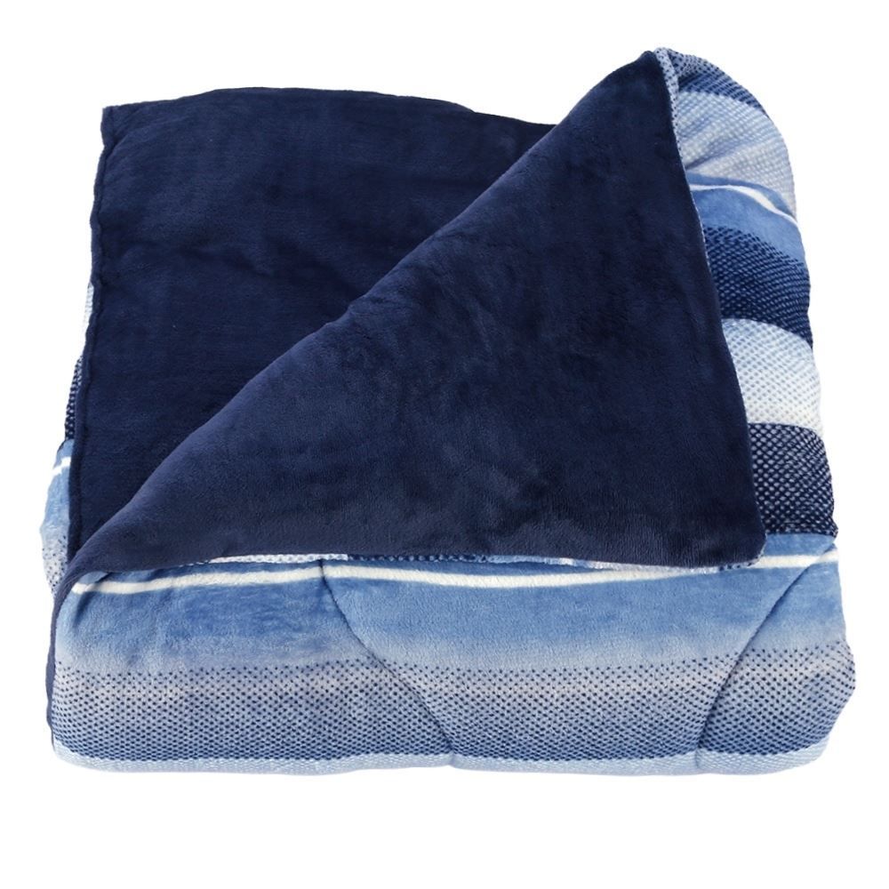 Edredom Casal Plush Inove Provence Havan Casa - Theo Geo Azul