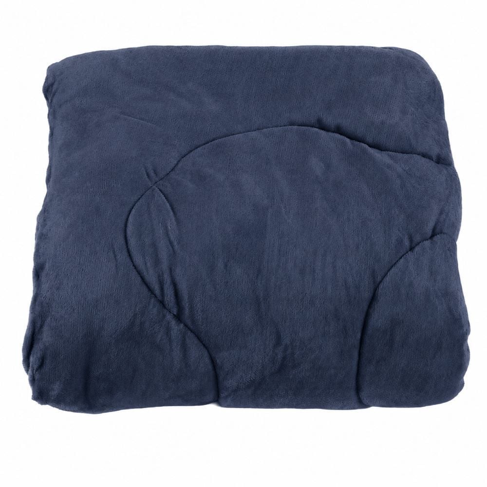Edredom Casal Plush Inove Provence Havan Casa - Azul Mariner