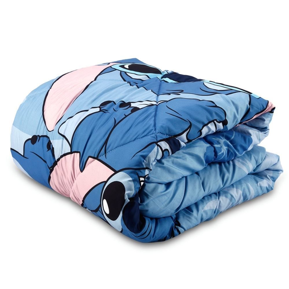 Edredom Disney Microfibra X Microfibra Solteiro 1,60M X 2,40M Havan - Stitch Ice Cream