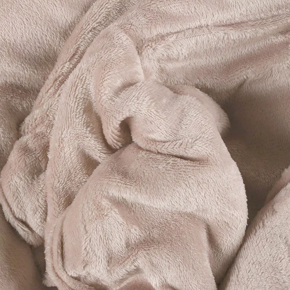 Edredom King 100% Poliéster Plush Provence Havan Casa - Bege