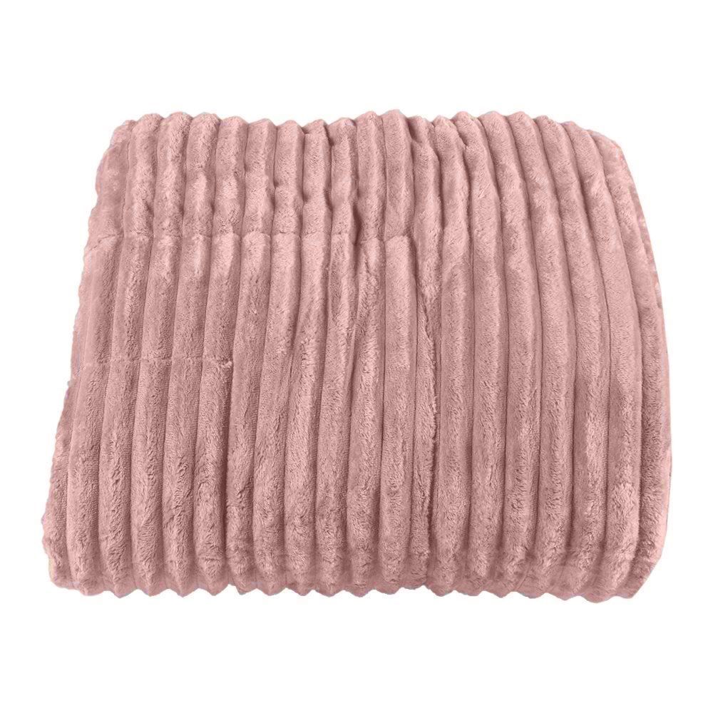 Edredom King 100% Poliéster Premier Canelado Havan Casa - Rosa Argila