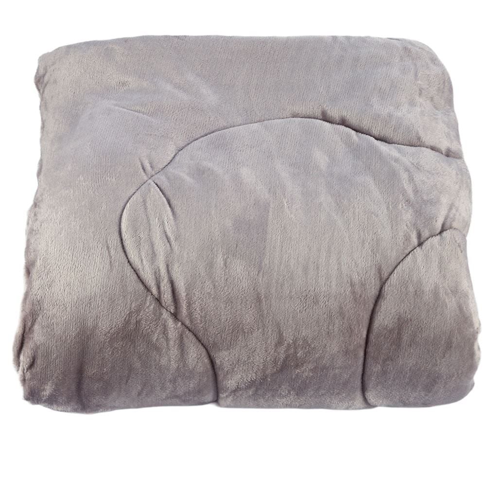 Edredom King Plush Inove Provence Havan Casa - Cinza Lunar