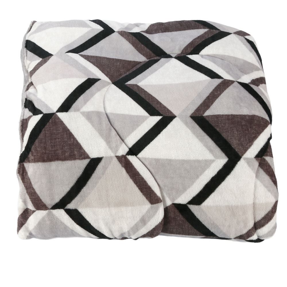 Edredom King Plush Inove Provence Havan Casa - Ravi Geo Cinza