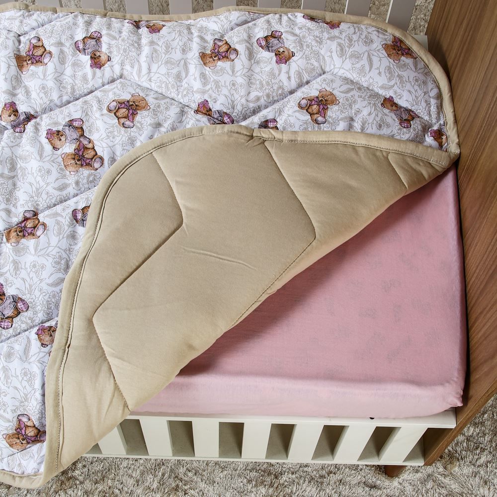 Edredom para Berço Malha 100% Algodão Havan Baby - Ursinha 2020