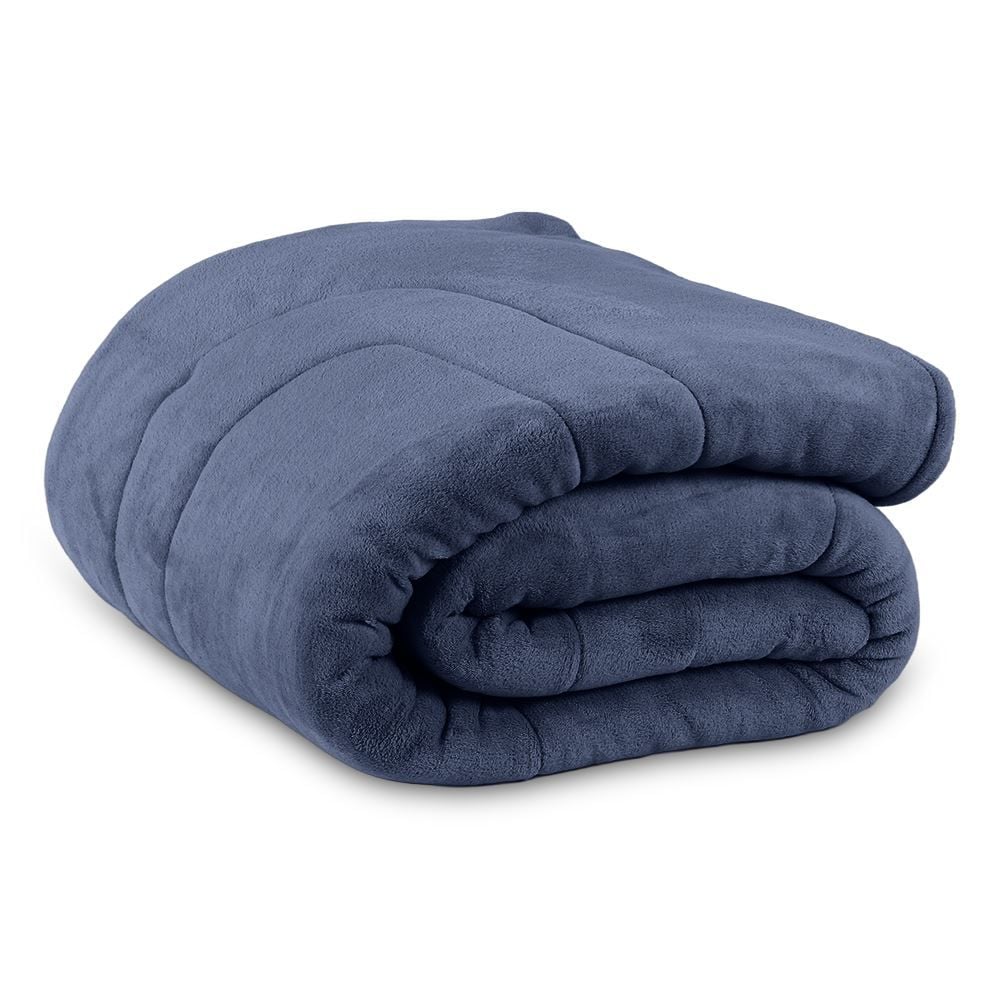 Edredom Provence Liso Queen 2,20M X 2,40 m - Azul Mariner