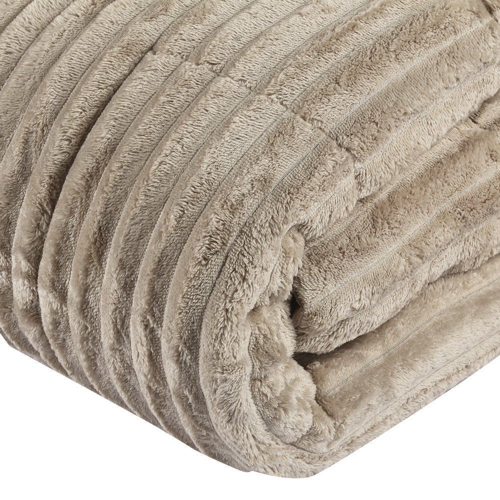 Edredom Queen 100% Poliéster Premier Canelado Havan Casa - Bege