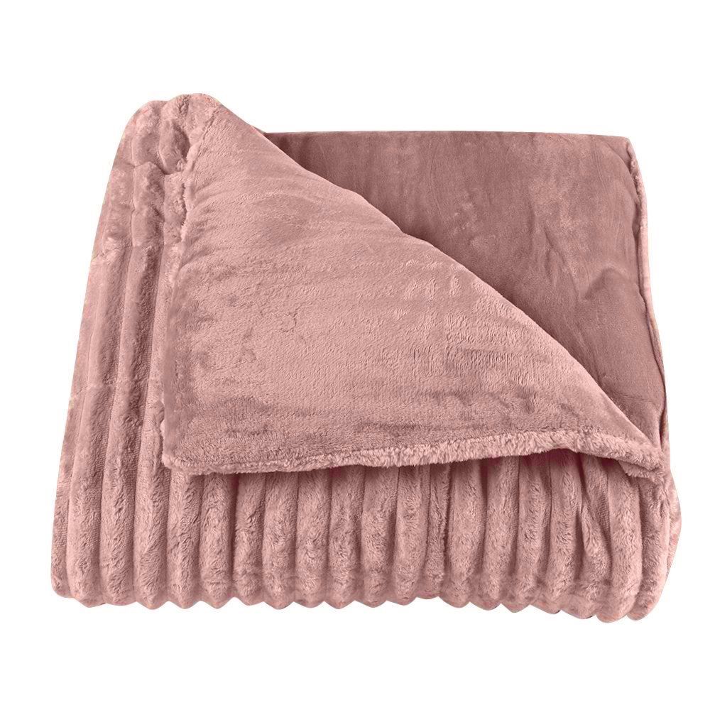 Edredom Queen 100% Poliéster Premier Canelado Havan Casa - Rosa Argila