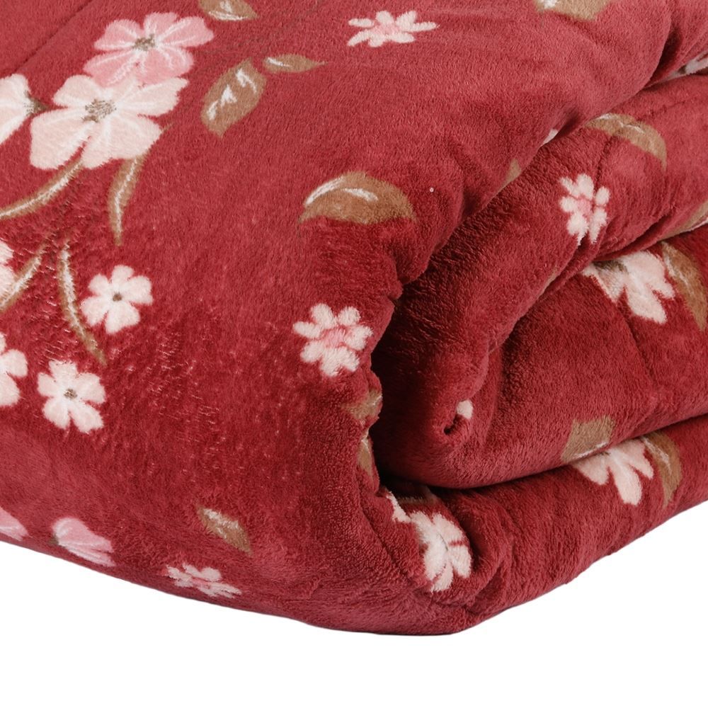 Edredom Queen 100% Poliéster Provence Plush Havan Casa - Nina Floral Rosa