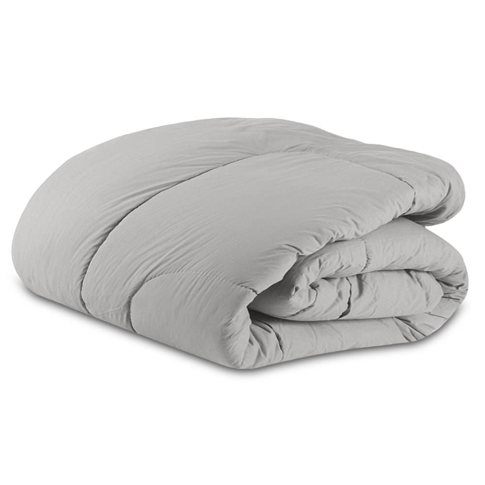 Edredom Queen Percal 200 Fios Buona Fortuna - Cinza/Prata