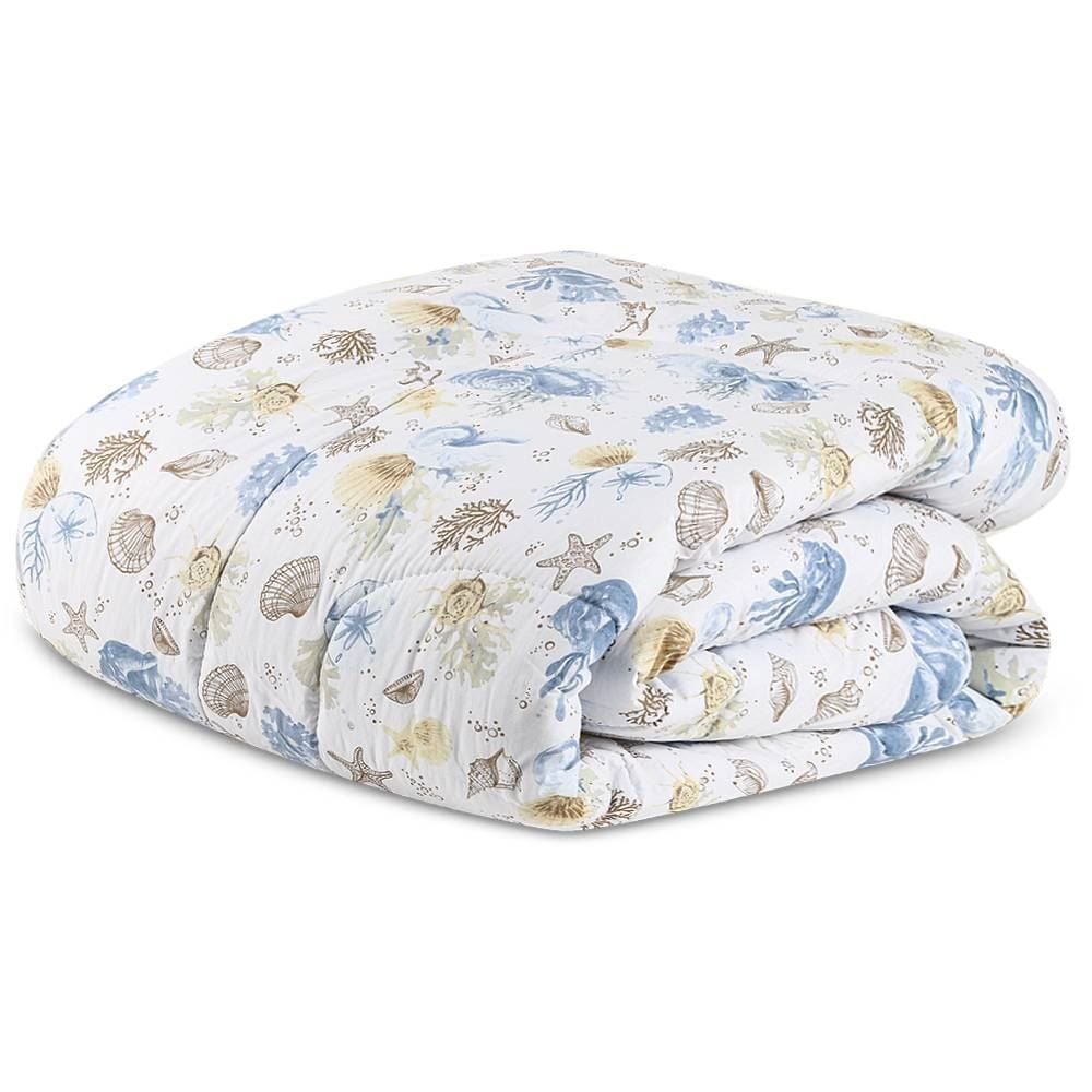 Edredom Queen Percal 200 Fios Buona Fortuna - Acqua 