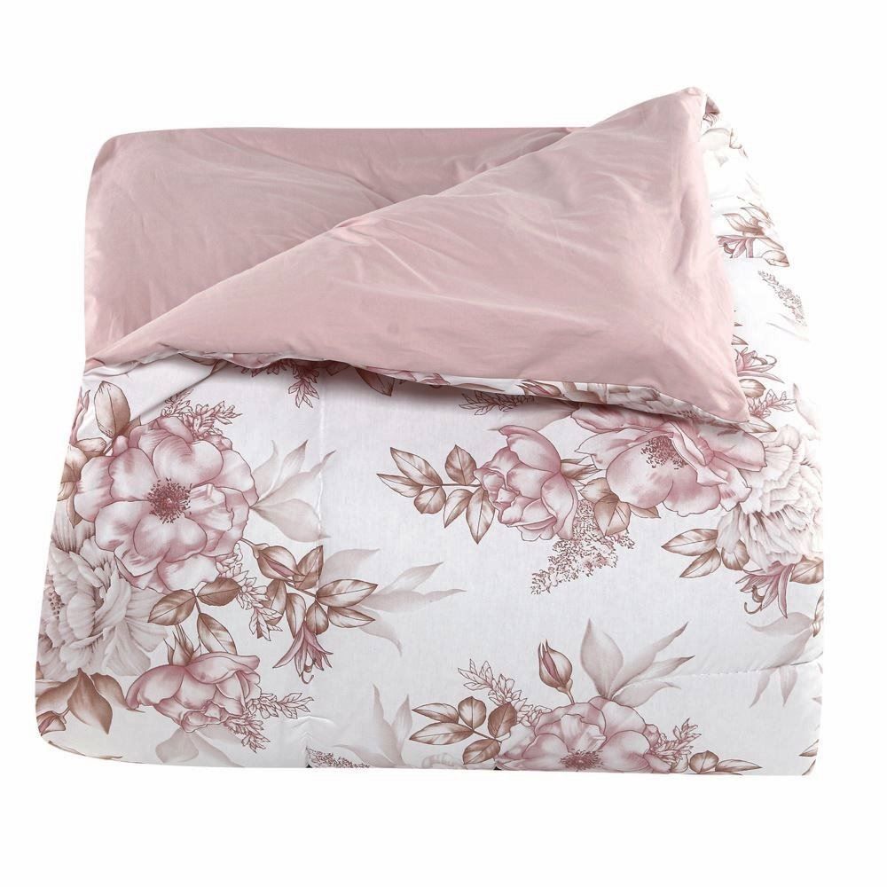 Edredom Queen Percal 180 Fios Buona Fortuna - Cecilia Rosa