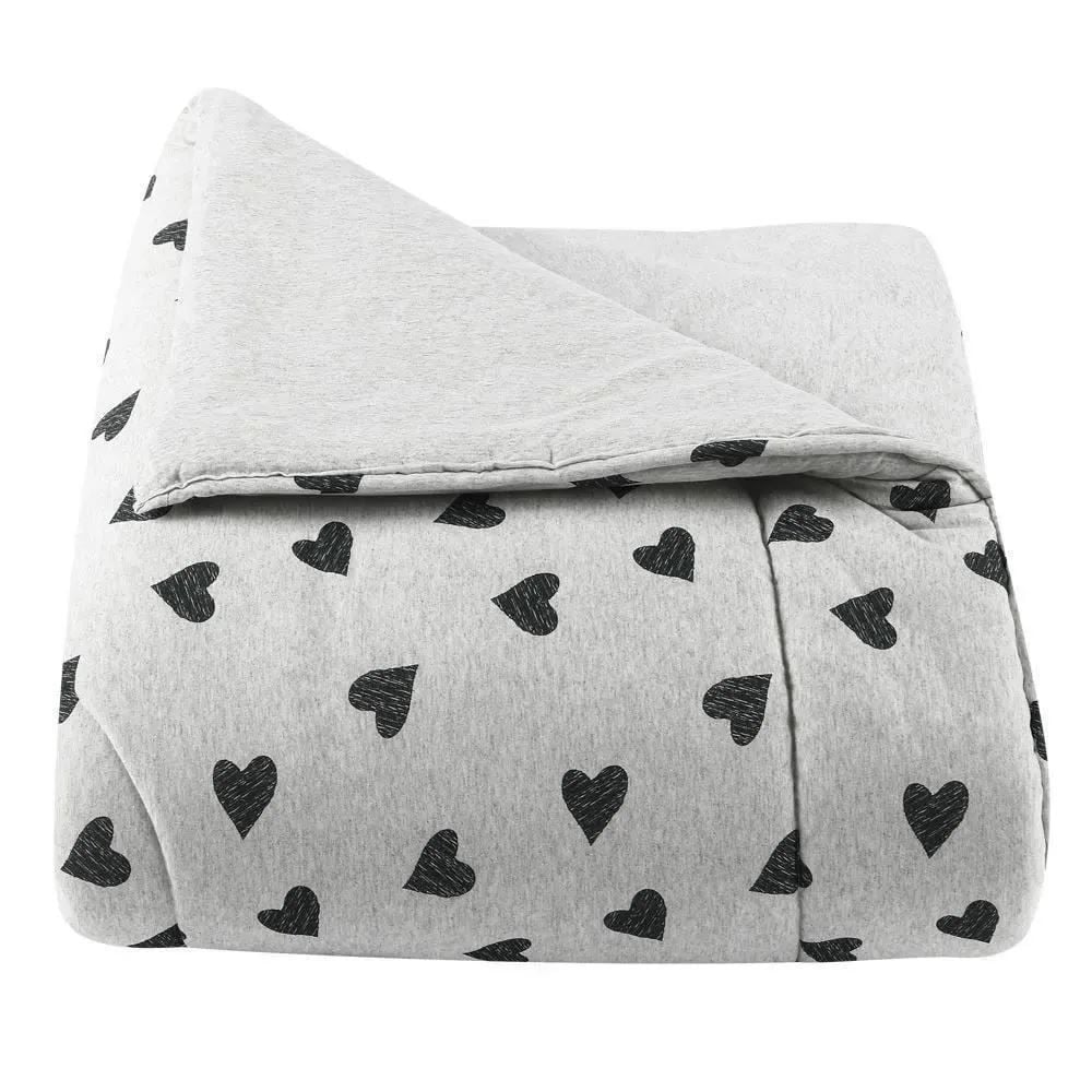 Edredom Queen de Malha Tóquio/Mescla Milano Havan Casa - Coração