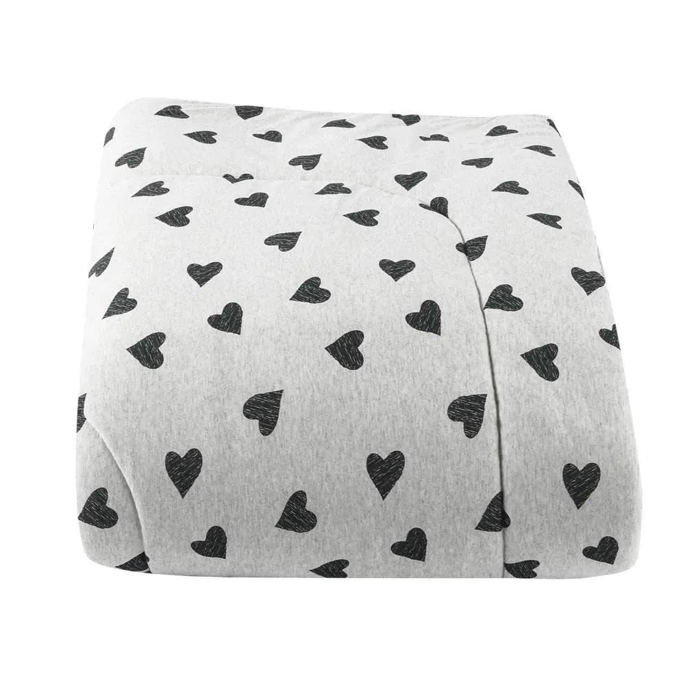 Edredom Queen de Malha Tóquio/Mescla Milano Havan Casa - Coração