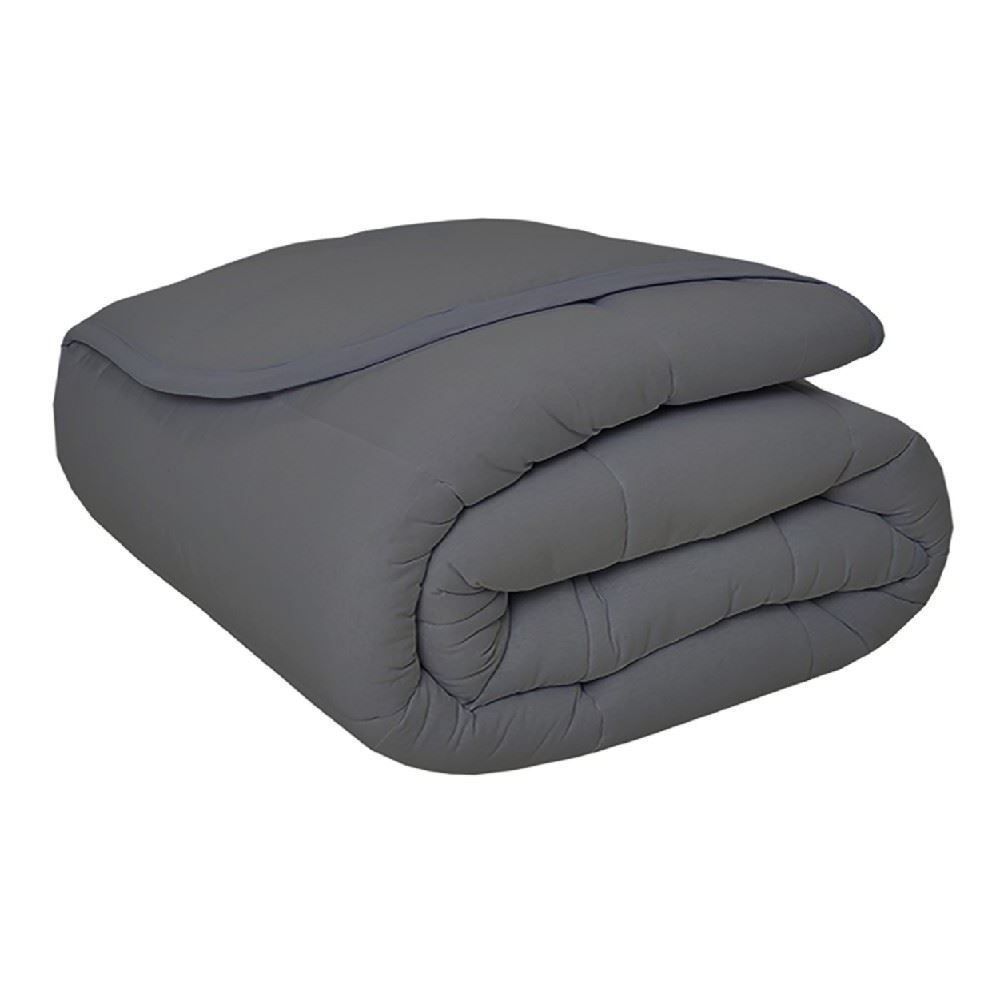 Edredom Queen Malha Dupla Face Havan Casa - Cinza