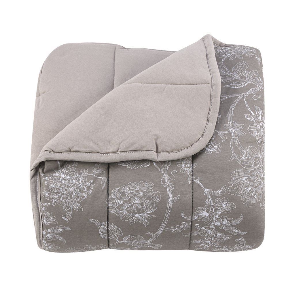  Edredom Queen 100% Algodão Malha Havan Casa 1 Peça - Constance Taupe