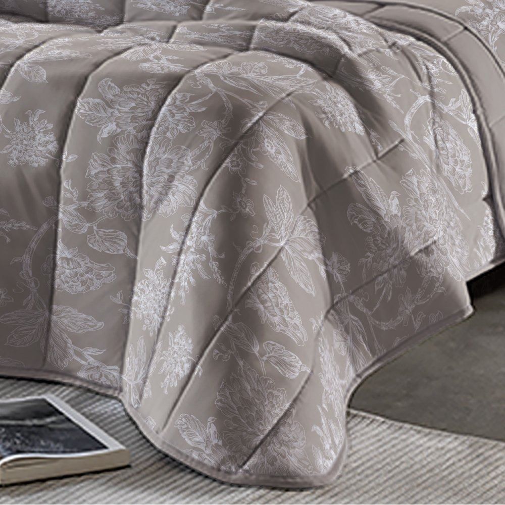  Edredom Queen 100% Algodão Malha Havan Casa 1 Pç - Constance Taupe