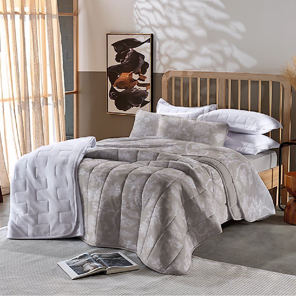  Edredom Queen 100% Algodão Malha Havan Casa 1 Pç - Constance Taupe