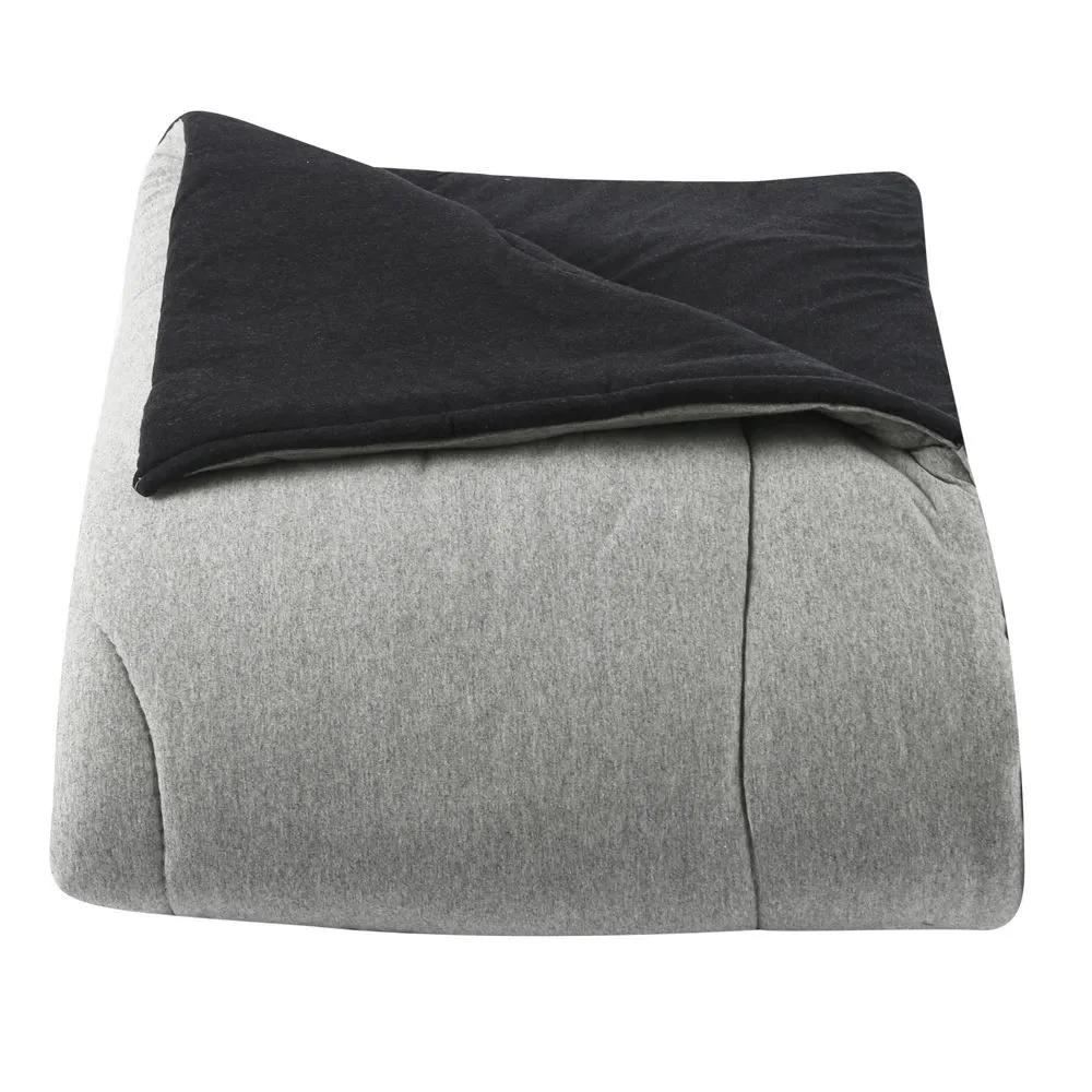 Edredom Queen De Malha Urban Confort Havan Casa - Cinza Preto