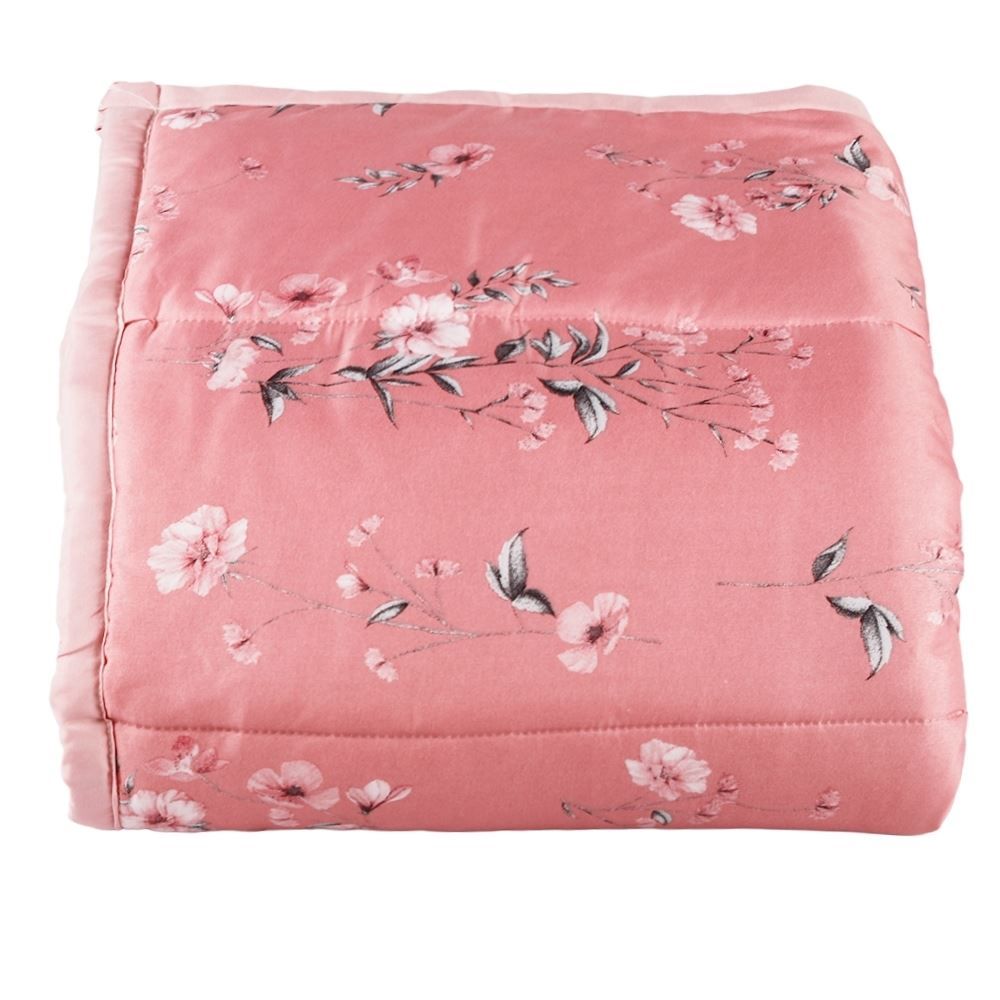 Edredom Queen Dupla Face Bellagio Havan Casa - Nina Floral Rosa