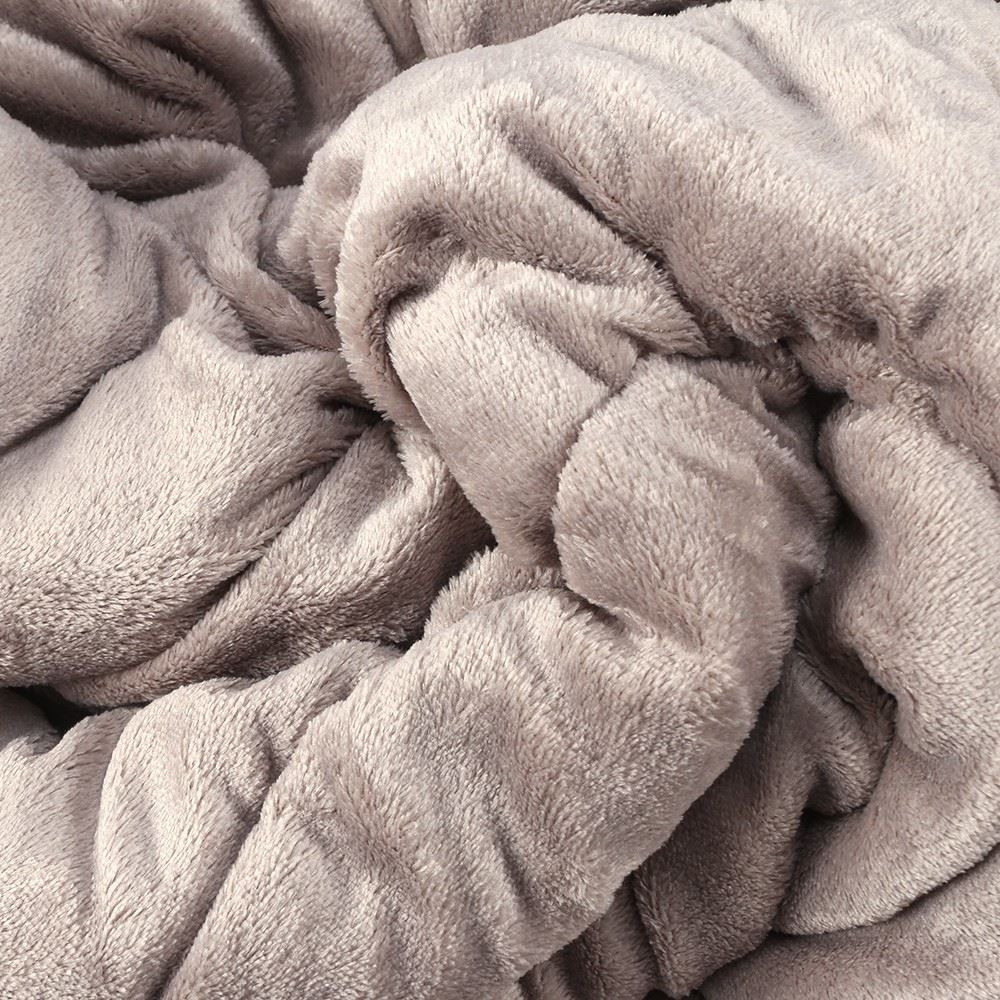 Edredom Queen Plush Inove Provence Havan Casa - Taupe