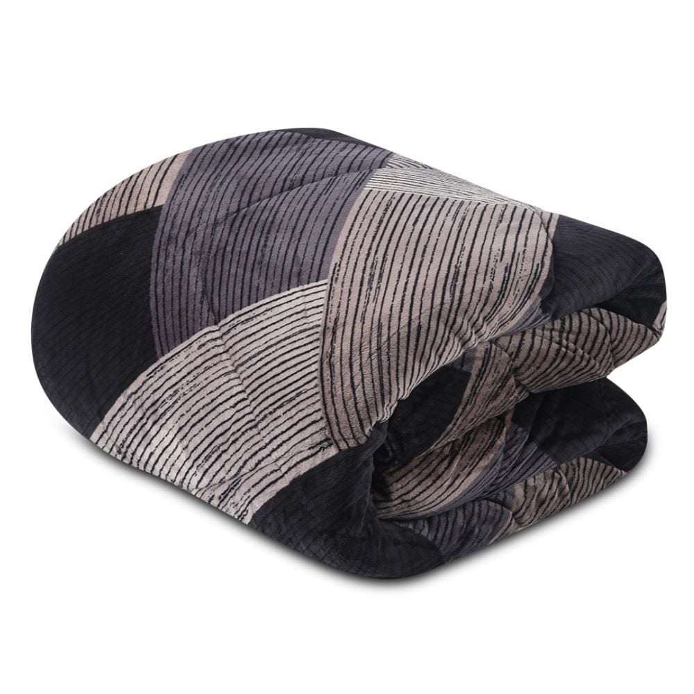 Edredom Queen Plush Inove Provence Havan Casa - Oliver Taupe