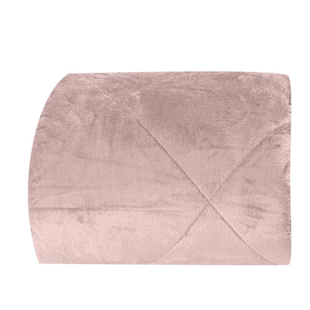 Edredom Queen Plush Inove Provence Havan Casa - Rosa Tule