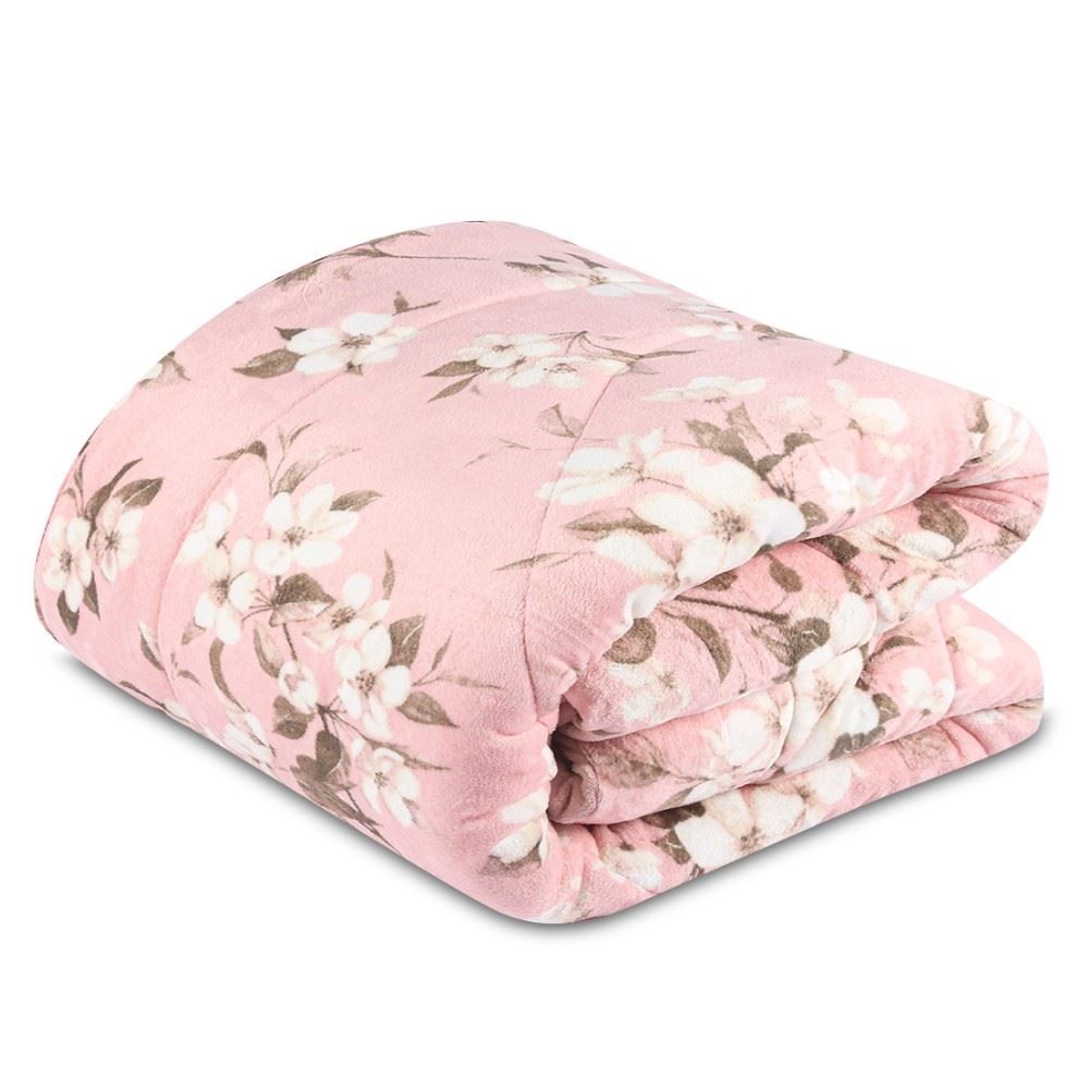 Edredom Queen Plush Inove Provence Havan Casa - Sépia Rosa