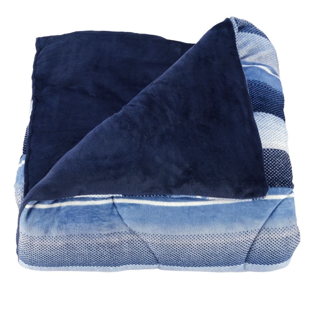 Edredom Queen Plush Inove Provence Havan Casa - Theo Geo Azul
