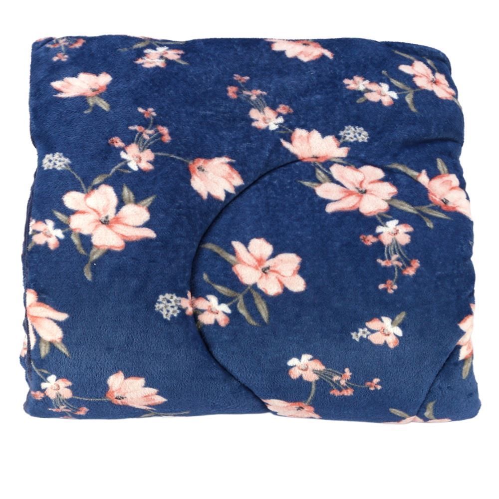 Edredom Queen Plush Inove Provence Havan Casa - Zoe Floral Azul