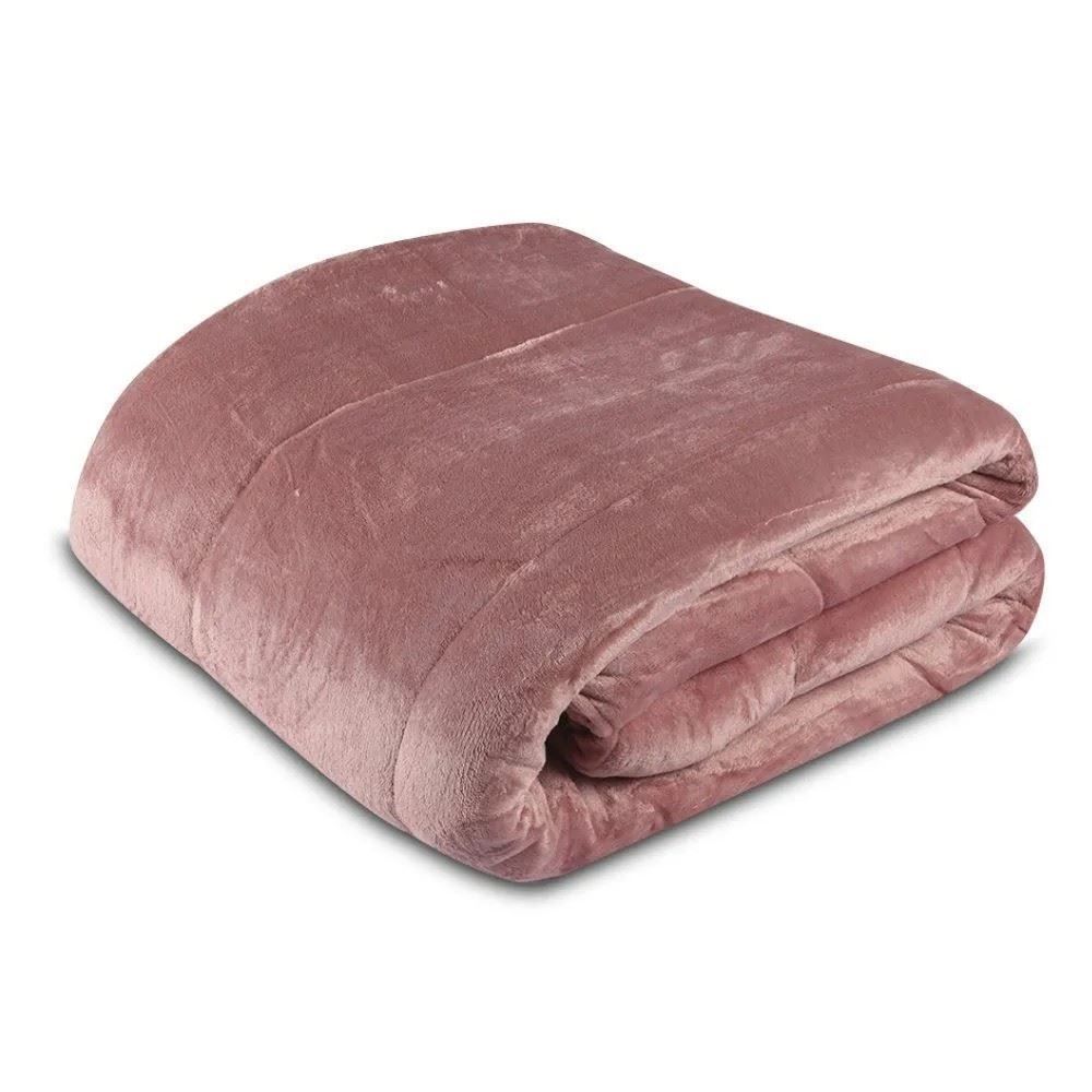 Edredom Solteiro 100% Poliéster Plush Provence Havan Casa - Rosa