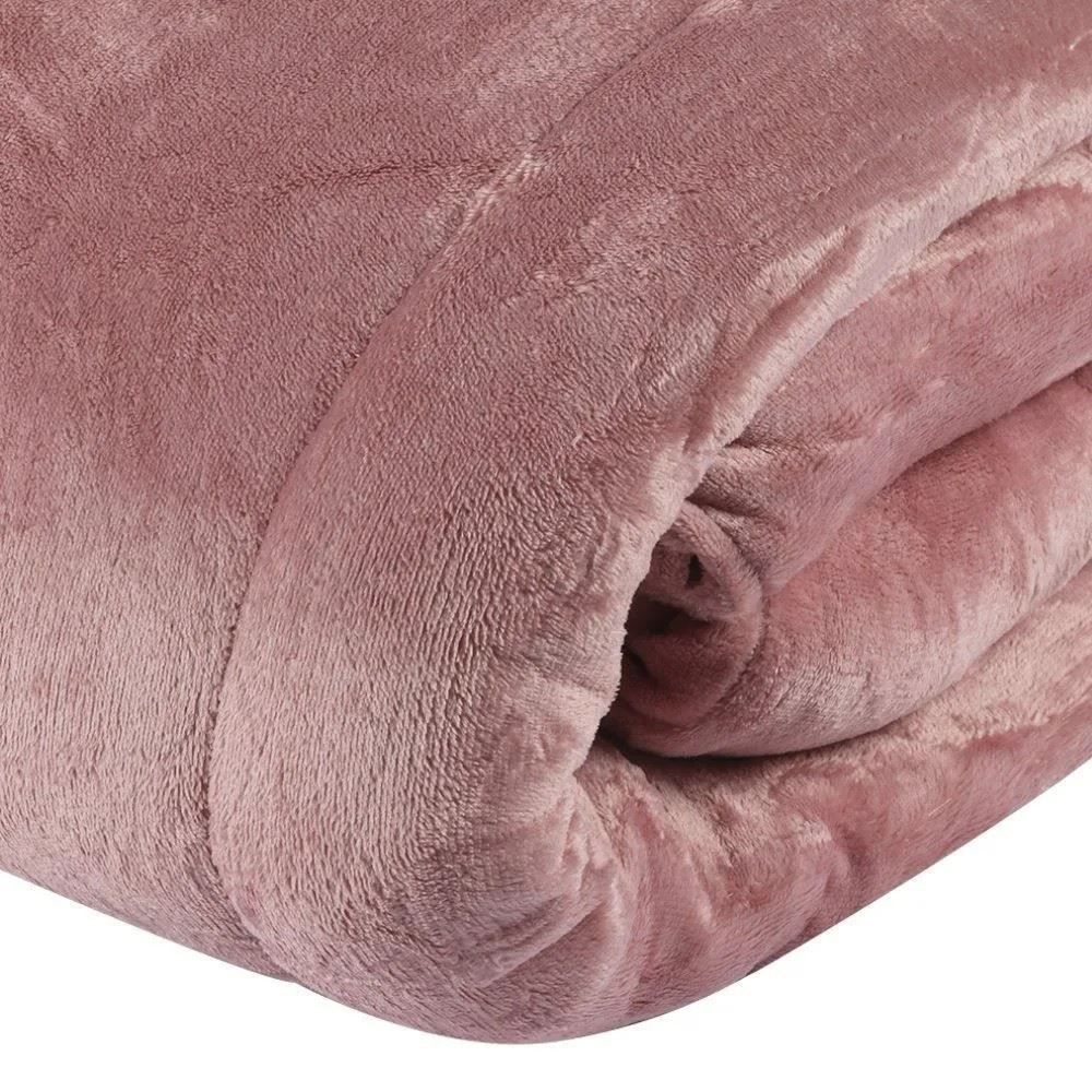 Edredom Solteiro 100% Poliéster Plush Provence Havan Casa - Rosa