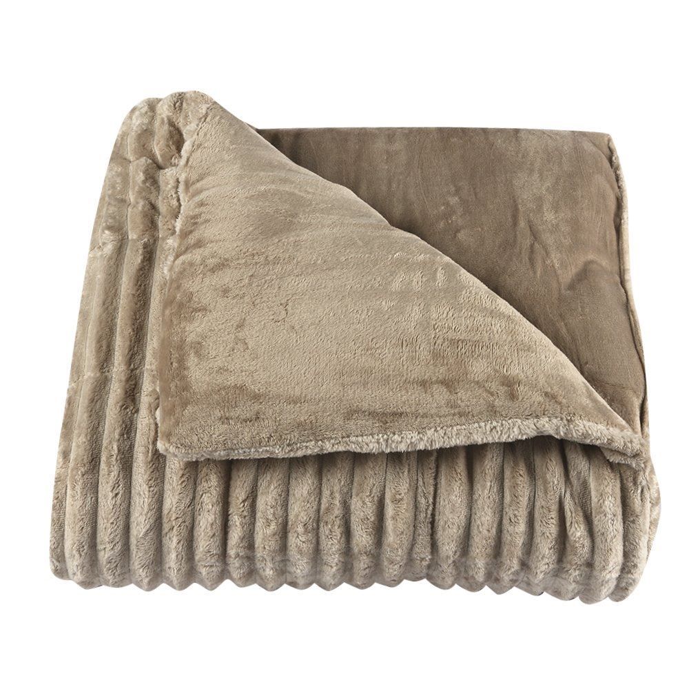 Edredom Solteiro 100% Poliéster Premier Canelado Havan Casa - Bege