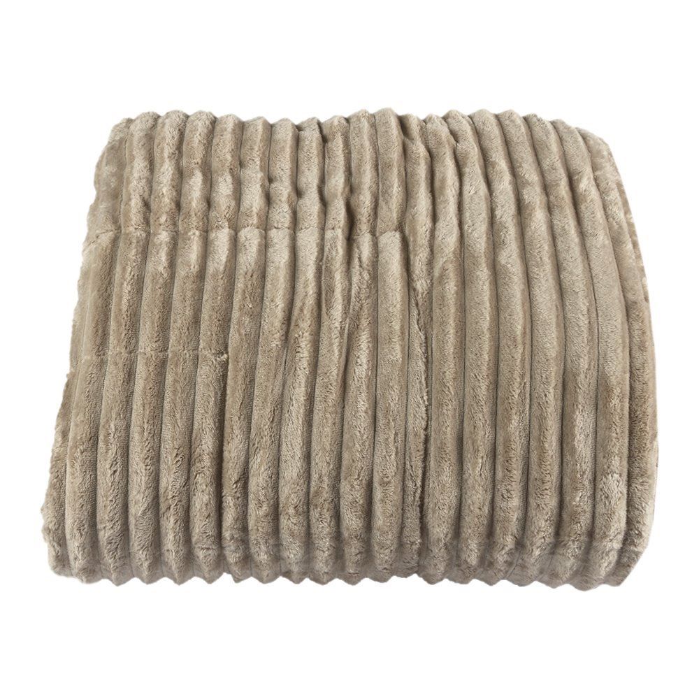 Edredom Solteiro 100% Poliéster Premier Canelado Havan Casa - Bege