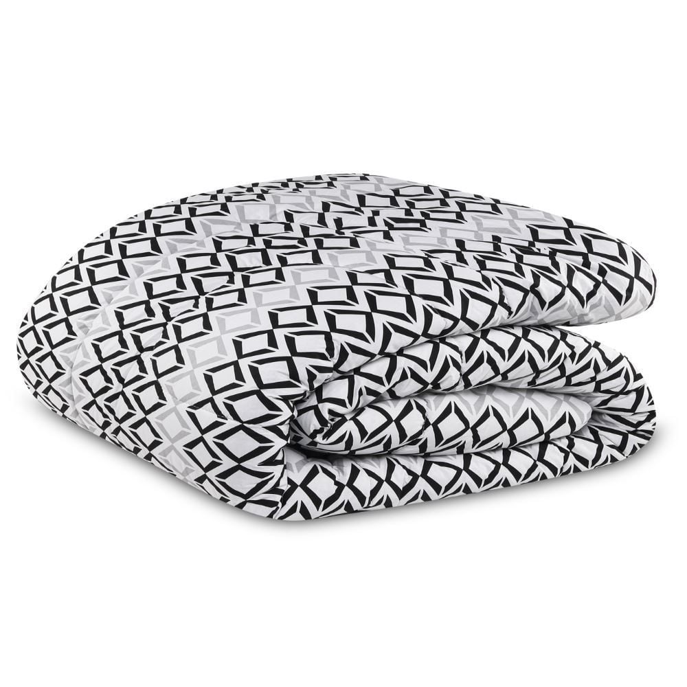 Edredom Solteiro 200 Fios Percal Buona Fortuna - Benício Preto