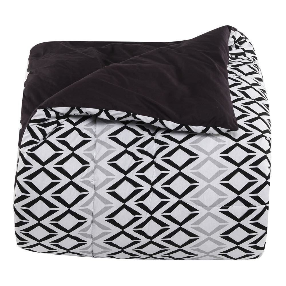 Edredom Solteiro 200 Fios Percal Buona Fortuna - Benício Preto