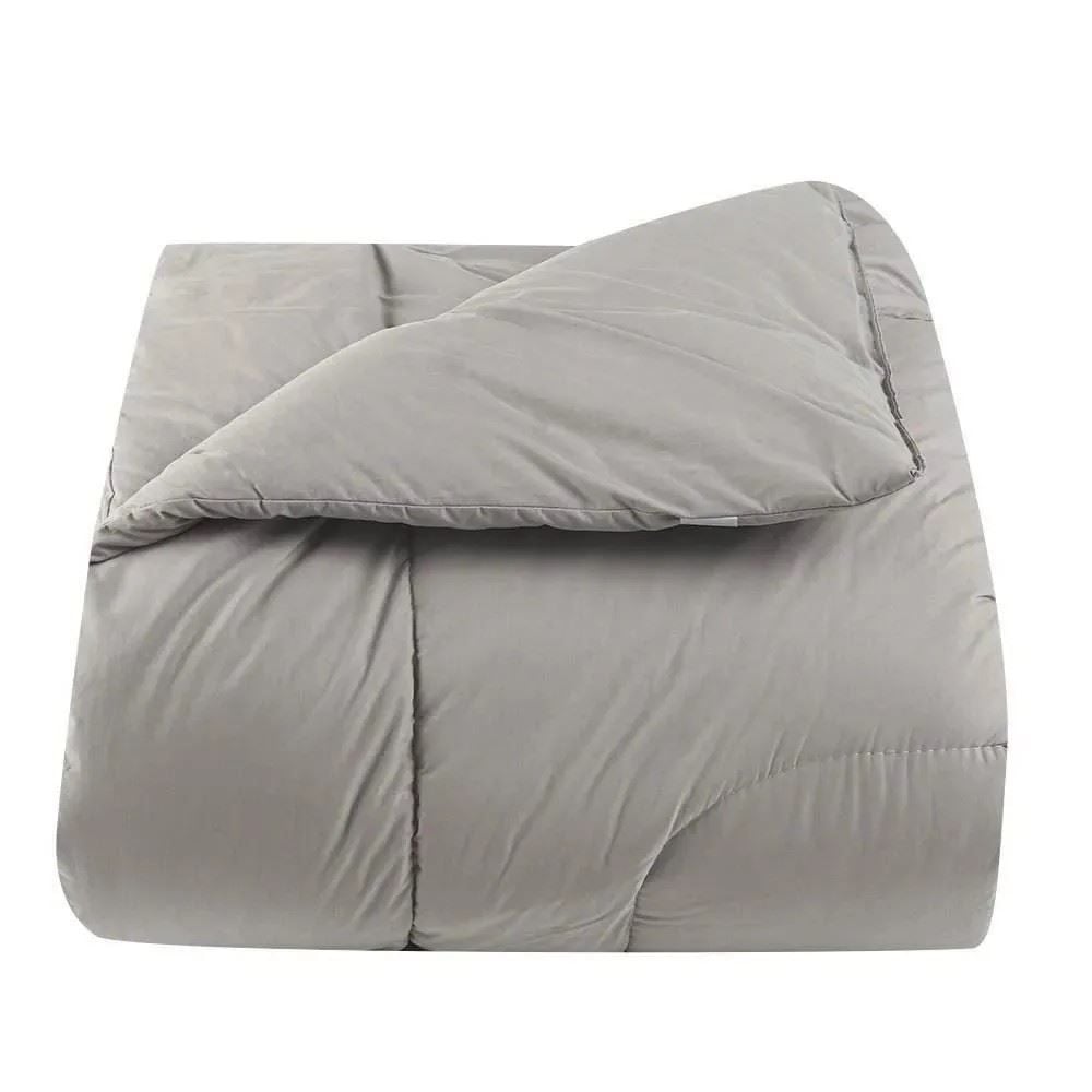 Edredom Solteiro 100% Algodão Buona Fortuna - Cinza/ Prata