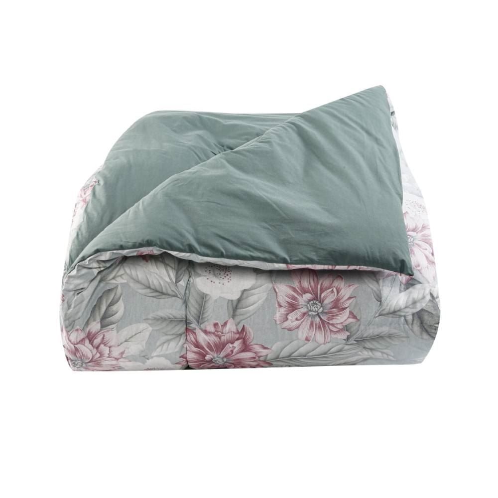 Edredom Solteiro 200 Fios Percal Buona Fortuna - Isis Verde