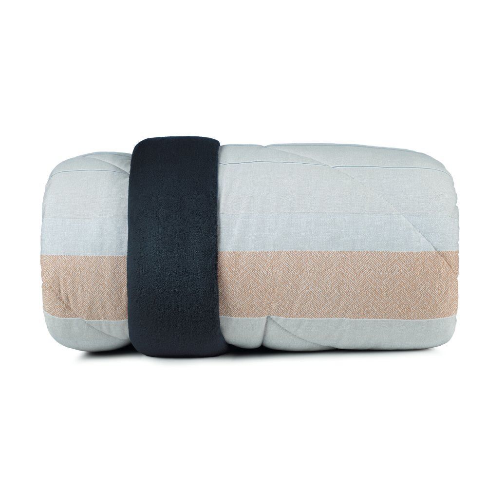 Edredom Solteiro Dupla Face Malha Blend Altenburg - Vermont Preto