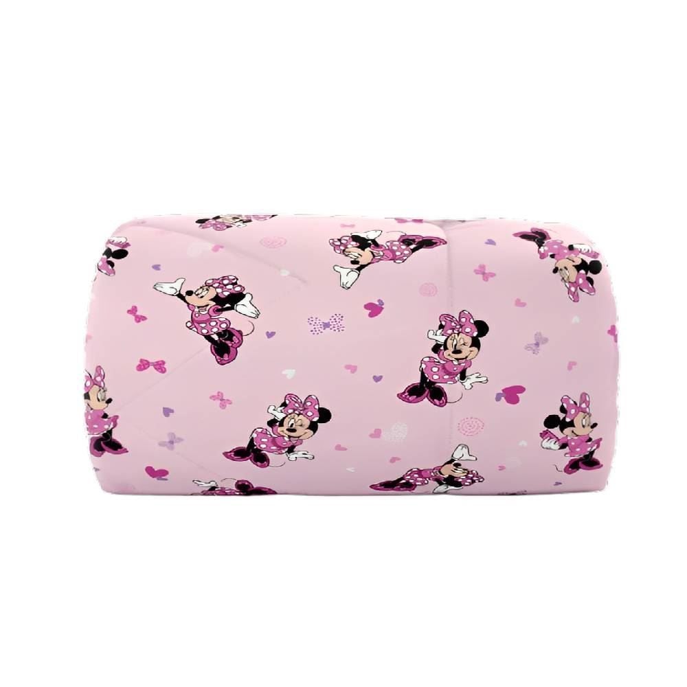 Edredom Solteiro 100% Poliéster Disney Hedrons - Minnie Dance Rotativo