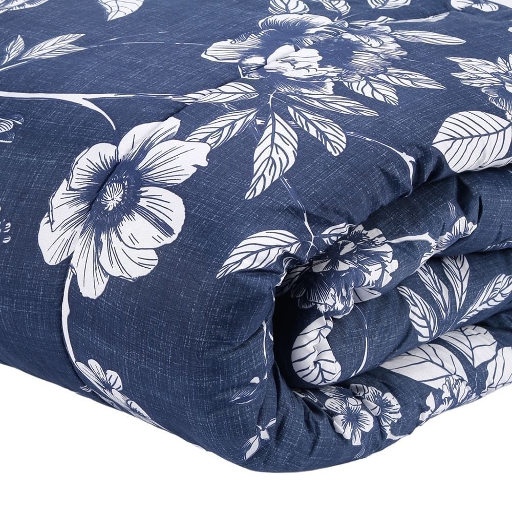 Edredom Solteiro Estampado Bellagio Havan Casa - Cecilia Floral Azul
