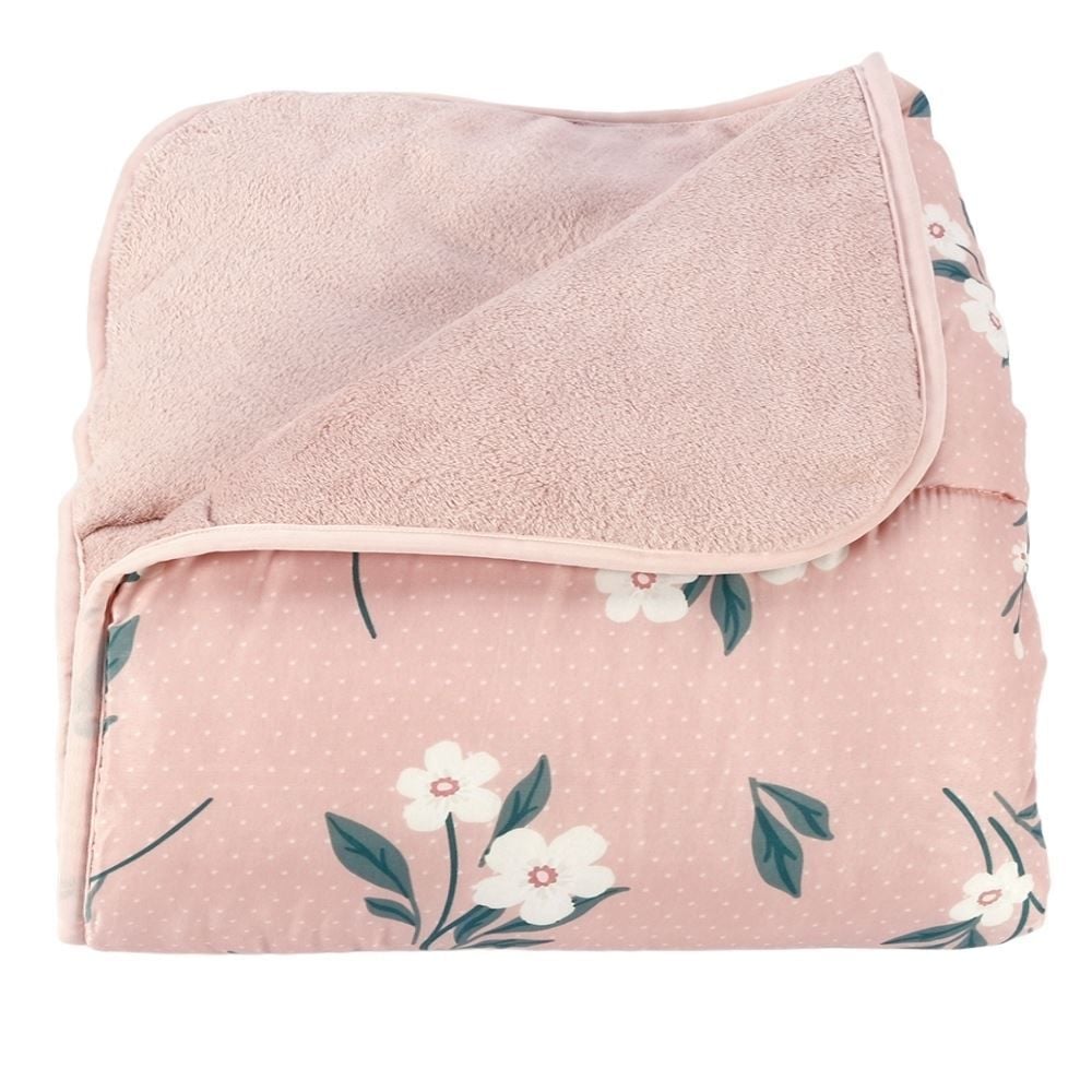 Edredom Solteiro Estampado Bellagio Havan Casa - Luna Floral Rosa