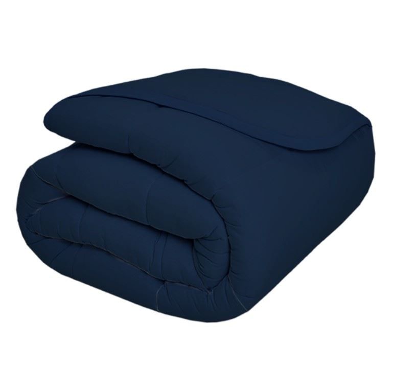 Edredom Solteiro Malha Dupla Face Havan Casa - AZUL MARINHO