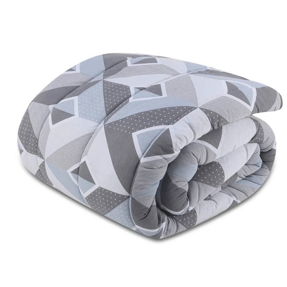 Edredom Solteiro 100% Algodão Malha Havan Casa - Bruce Cinza